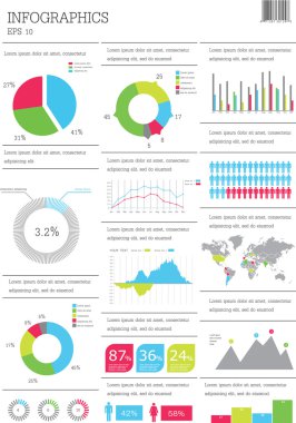infographics dünya harita öğeleri ayarlama