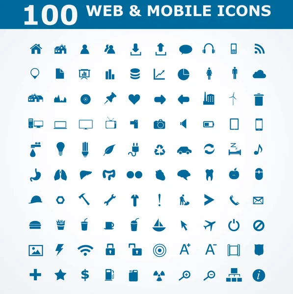 Web and Mobile Icons — Stock Vector