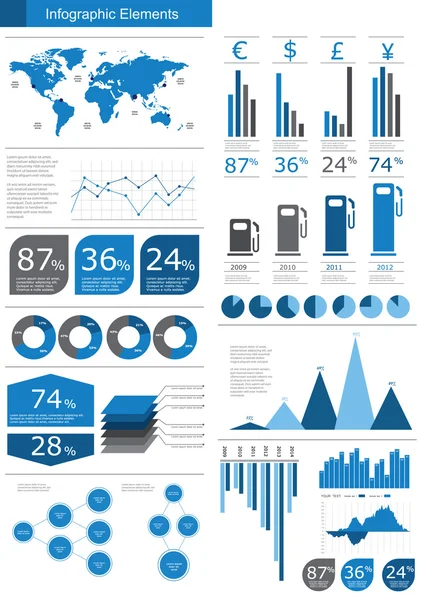 Detalle ilustración vectorial infográfica. — Vector de stock