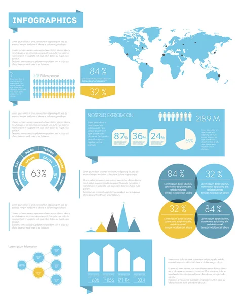 Infographics unsurları. — Stok Vektör