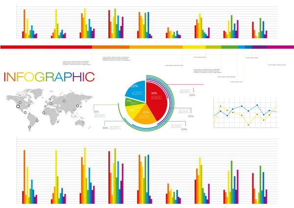 Graphiques et éléments d'infographie . — Image vectorielle