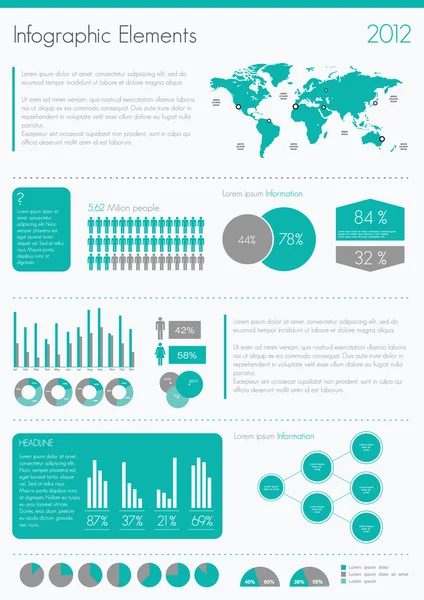Ayrıntı Infographic illüstrasyon 2012. — Stok Vektör
