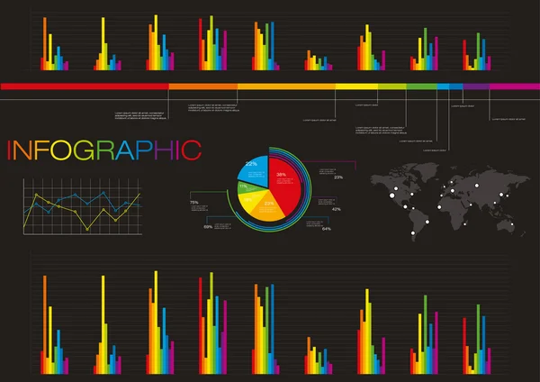 Barevné sady prvků infografika. — Stockový vektor