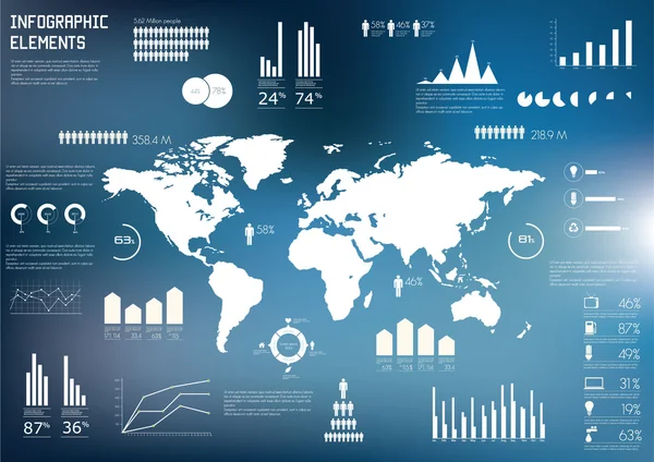 ayrıntı infographics ayarlayın. Dünya grafik harita ve bilgi