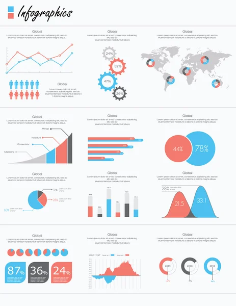 Elementos de la infografía — Archivo Imágenes Vectoriales