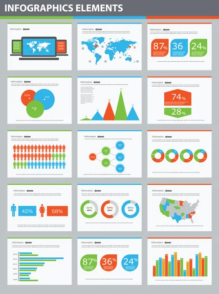 Presentación infográfica detallada . — Archivo Imágenes Vectoriales