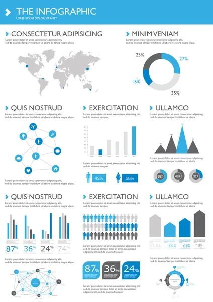 Infographic illüstrasyon. grafik — Stok Vektör