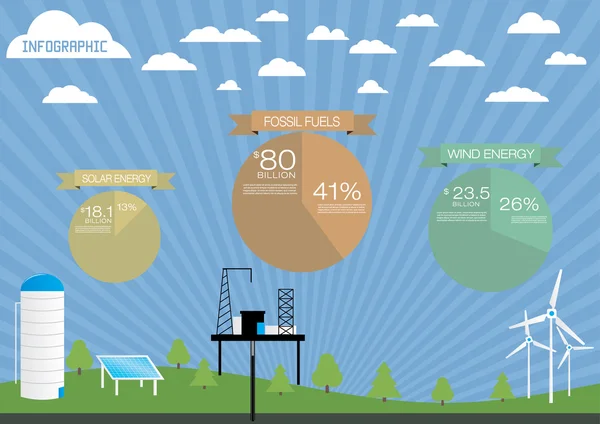 Elemente der Natur-Infografik. — Stockvektor