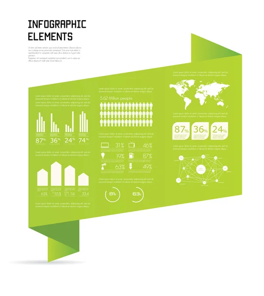 Карта мира и информационная графика — стоковый вектор