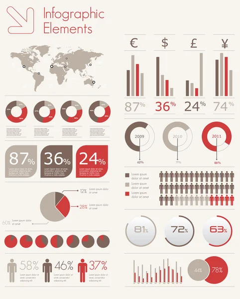 Detailní infografická vektorová ilustrace — Stockový vektor