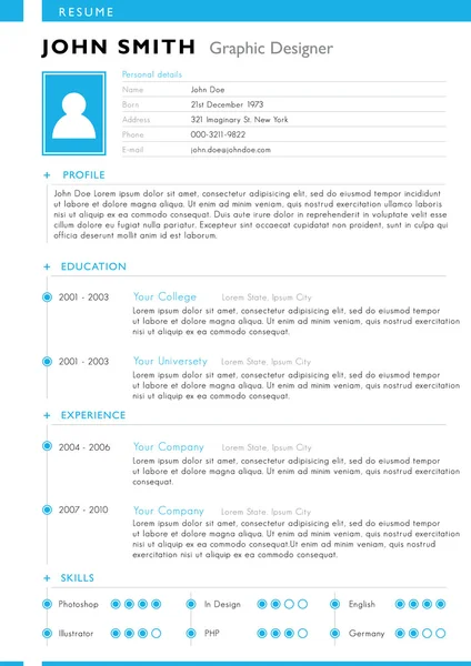 Resume template. — Stock Vector