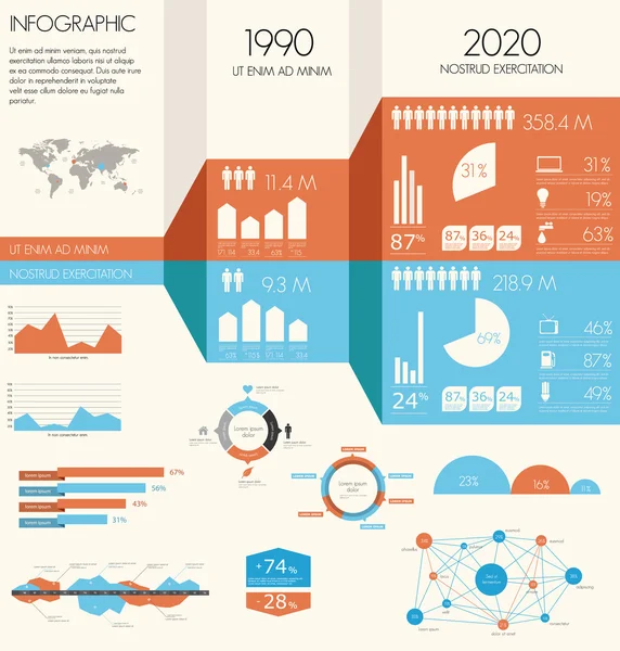 Mapa del mundo Gráficos — Vector de stock