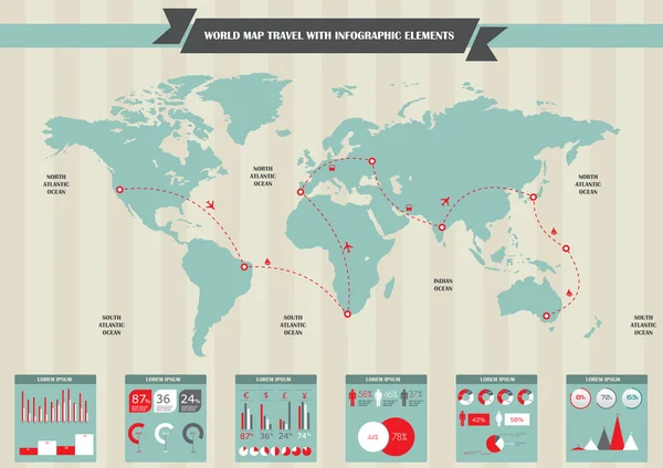 Set elementi di infografica . — Vettoriale Stock