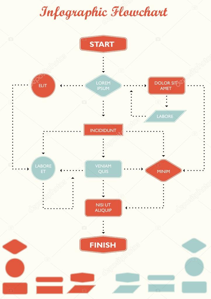 Detail infographic flowchart illustration.