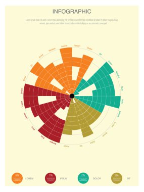 Retro infographics seti.