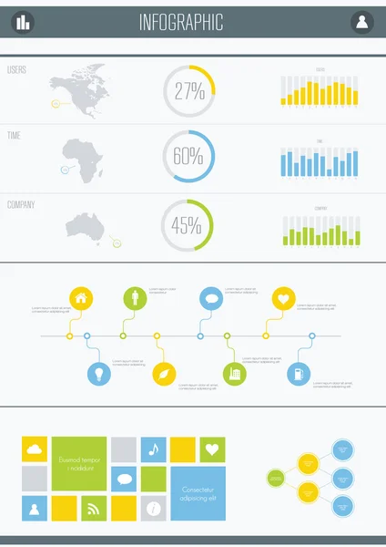 Elementos infográficos — Vector de stock