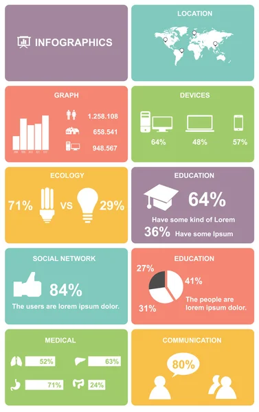 Presentación de infografías — Archivo Imágenes Vectoriales