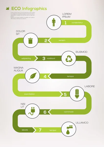 Elementi ecoinfografici . — Vettoriale Stock