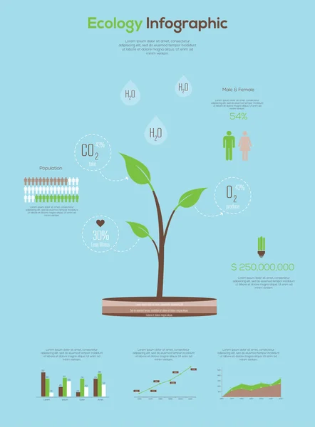 Elementos ecoinfográficos . — Vector de stock