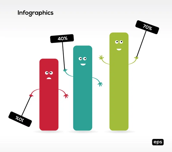 Roliga infographic element. — Stock vektor