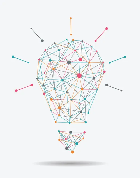 Idee Glühbirne — Stockvektor