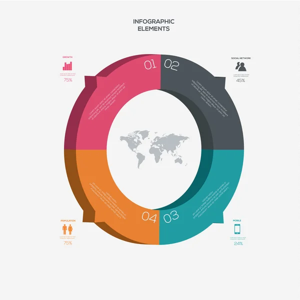 Infográfico moderno — Vetor de Stock