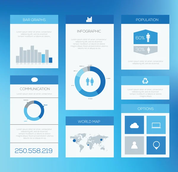 Minimal Infographic elemanları. — Stok Vektör