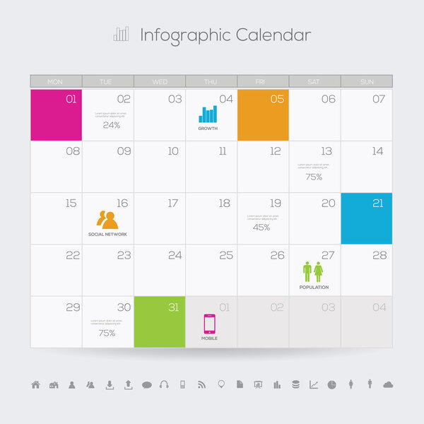 Calendar Infographic design