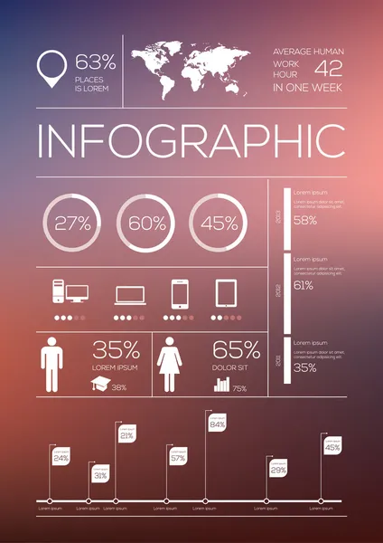 Uppsättning av infografik. — Stock vektor