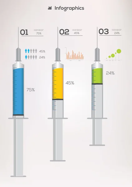 Lékařské infographic sada. — Stockový vektor