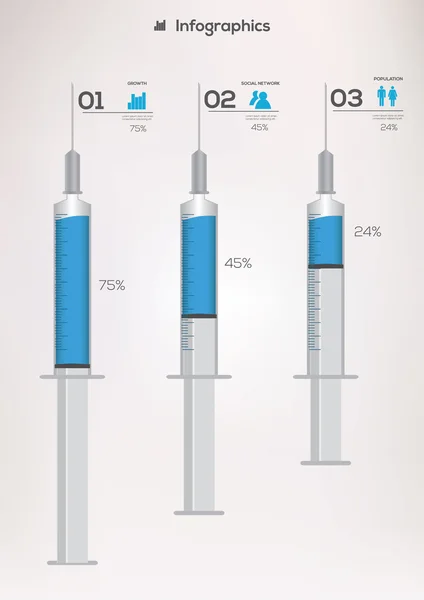 Set infografico medico . — Vettoriale Stock