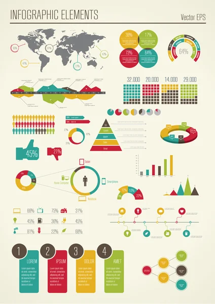 Elemente der Infografik. — Stockvektor