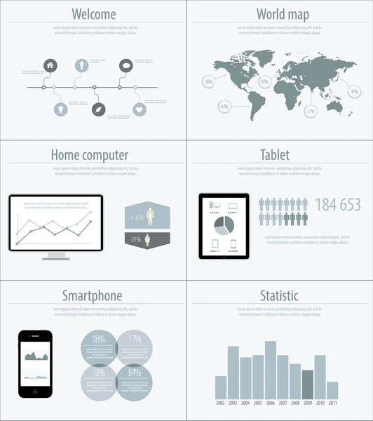 Elementen van infographics Rechtenvrije Stockillustraties