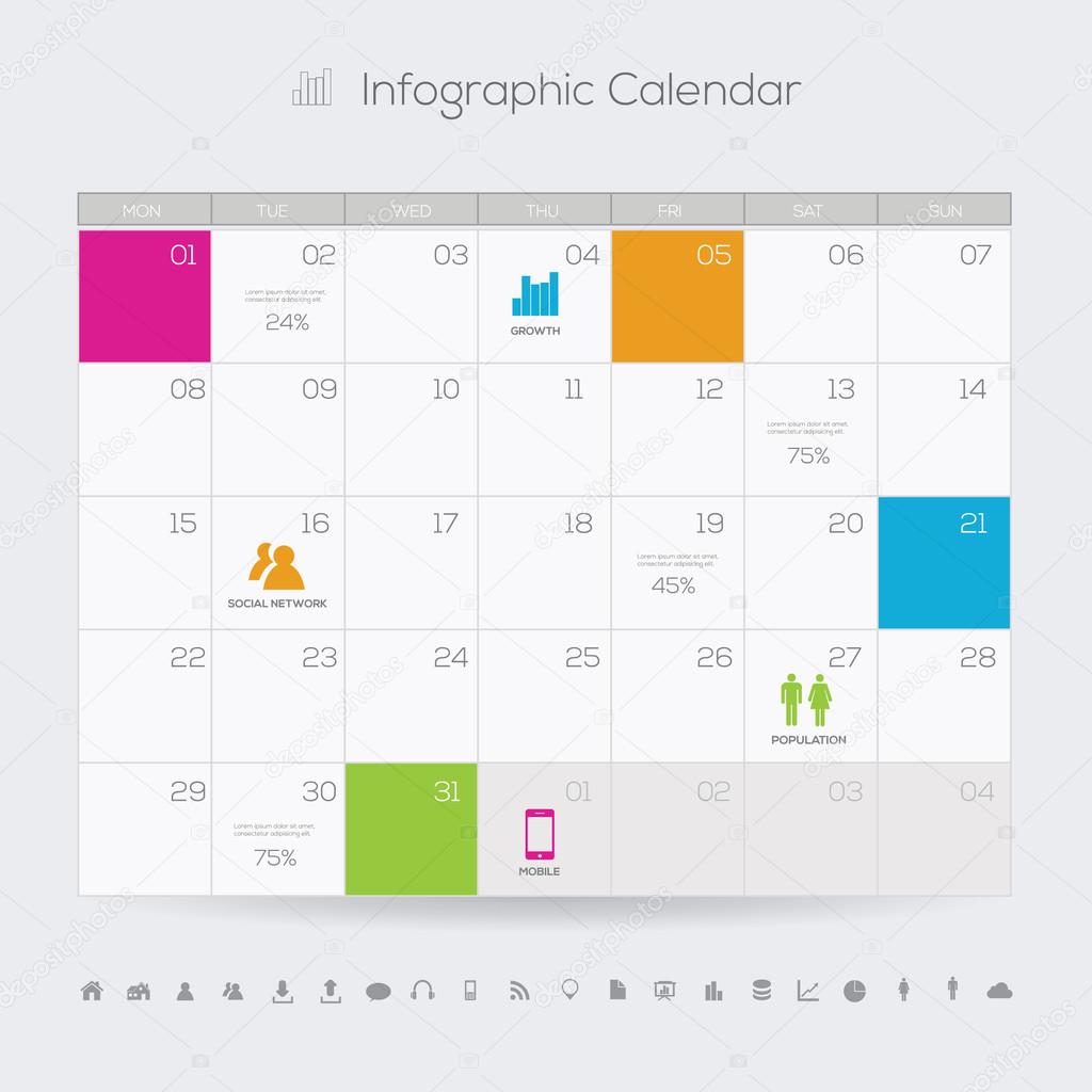 Calendar Infographic design