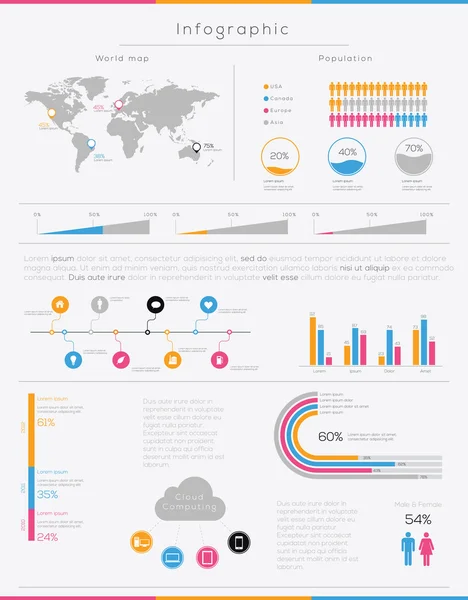 Infografische elementen. — Stockvector