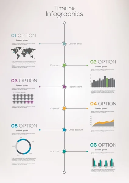 Tijdlijn infographics — Stockvector