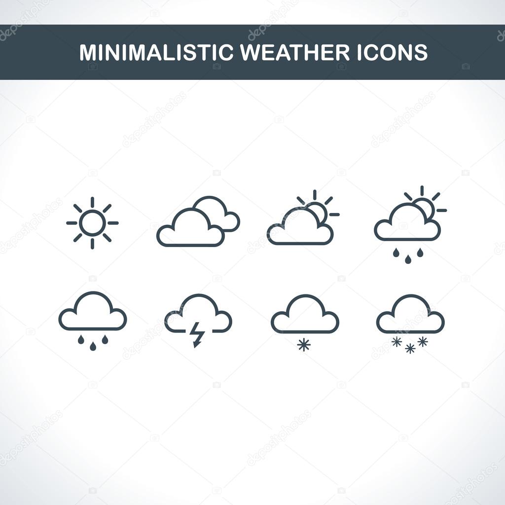 Minimalistic Weather icons.