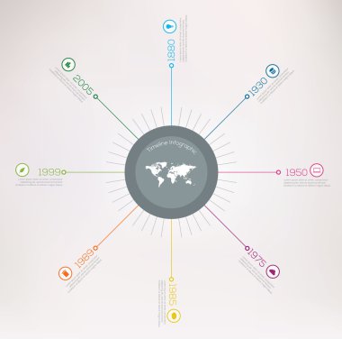 zaman çizelgesi infographics daire.
