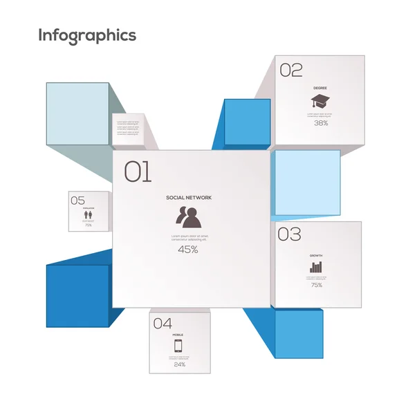 Einfache Elemente der Infografik. — Stockvektor