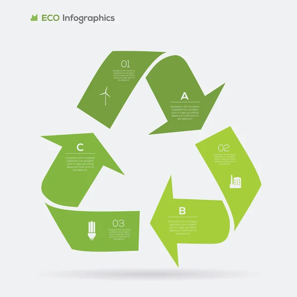 Infografica ecologia — Vettoriale Stock