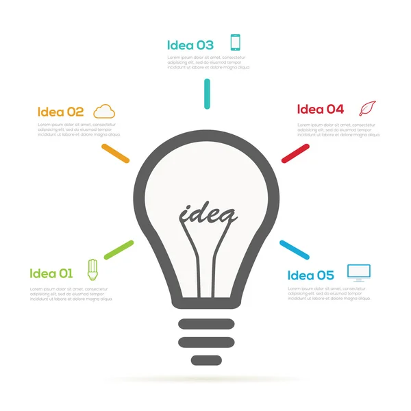 Infographic light bulb — Stock Vector