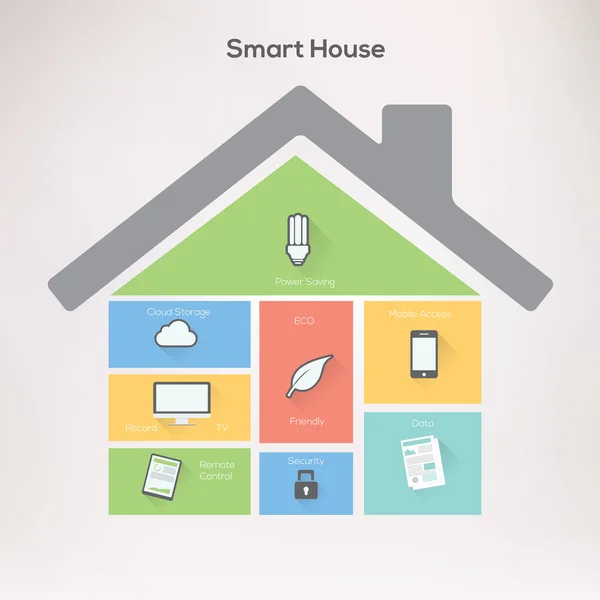 Conceito de Infográficos em Casa Inteligente . —  Vetores de Stock