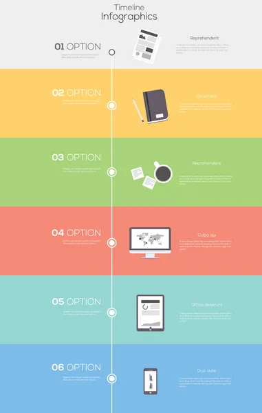 Tijdlijn Infographic. — Stockvector