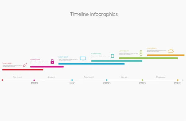 Idővonal Infografika. — Stock Vector