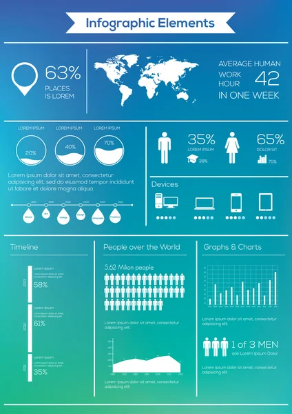 Conjunto de elementos de infografía . — Vector de stock