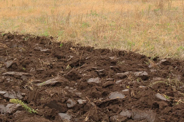 Fragment of the ploughed field — Stock Photo, Image