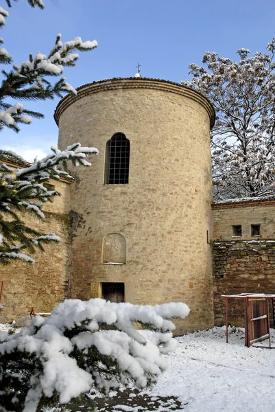 Monastery tower winter — Stock Photo, Image