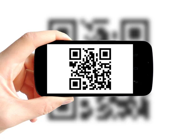 QR-код смартфон — стокове фото