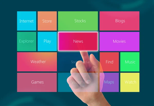 Touchscreen interface — Stock Photo, Image