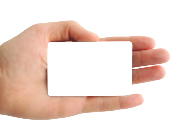 Business card in hand — Stock Photo, Image